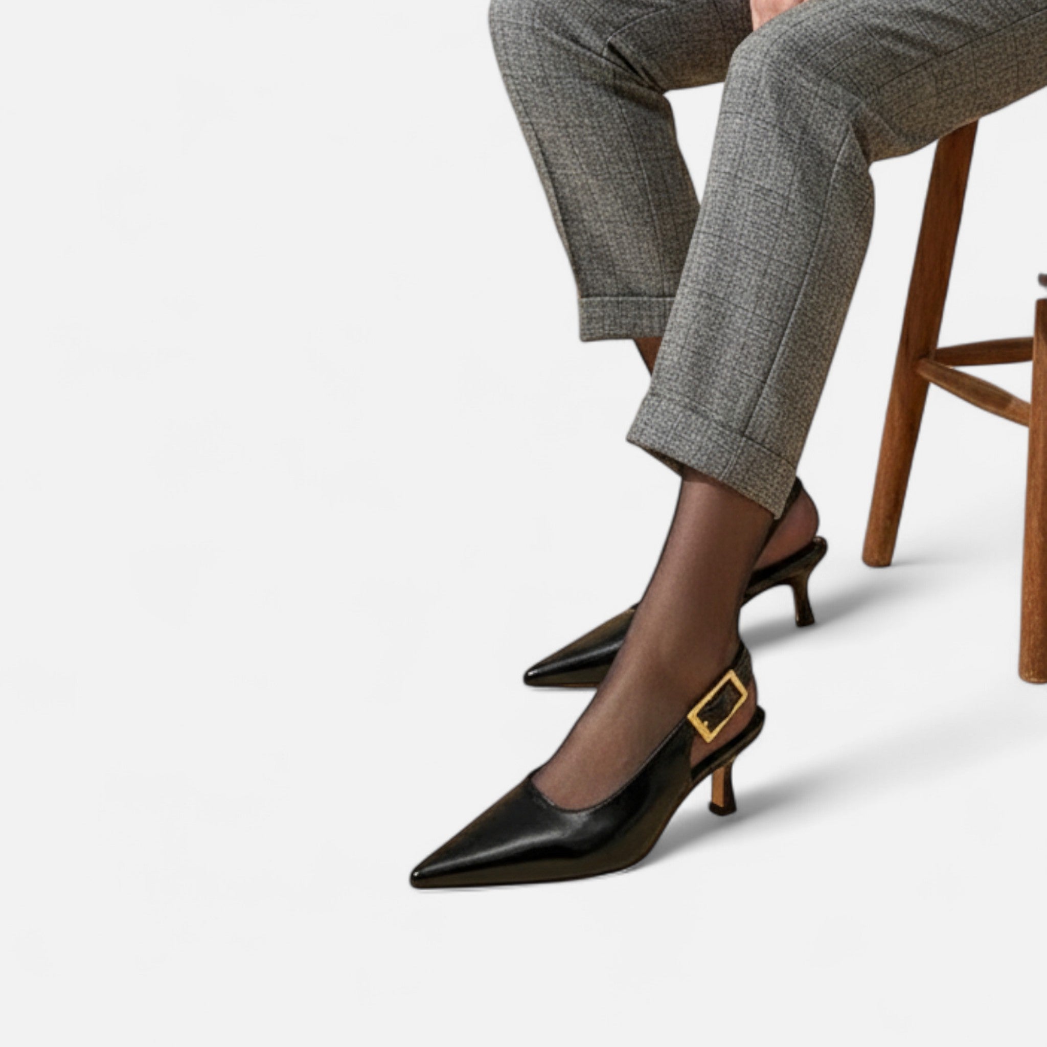 Vellouran | Women’s Pointed Toe Slingback Heels