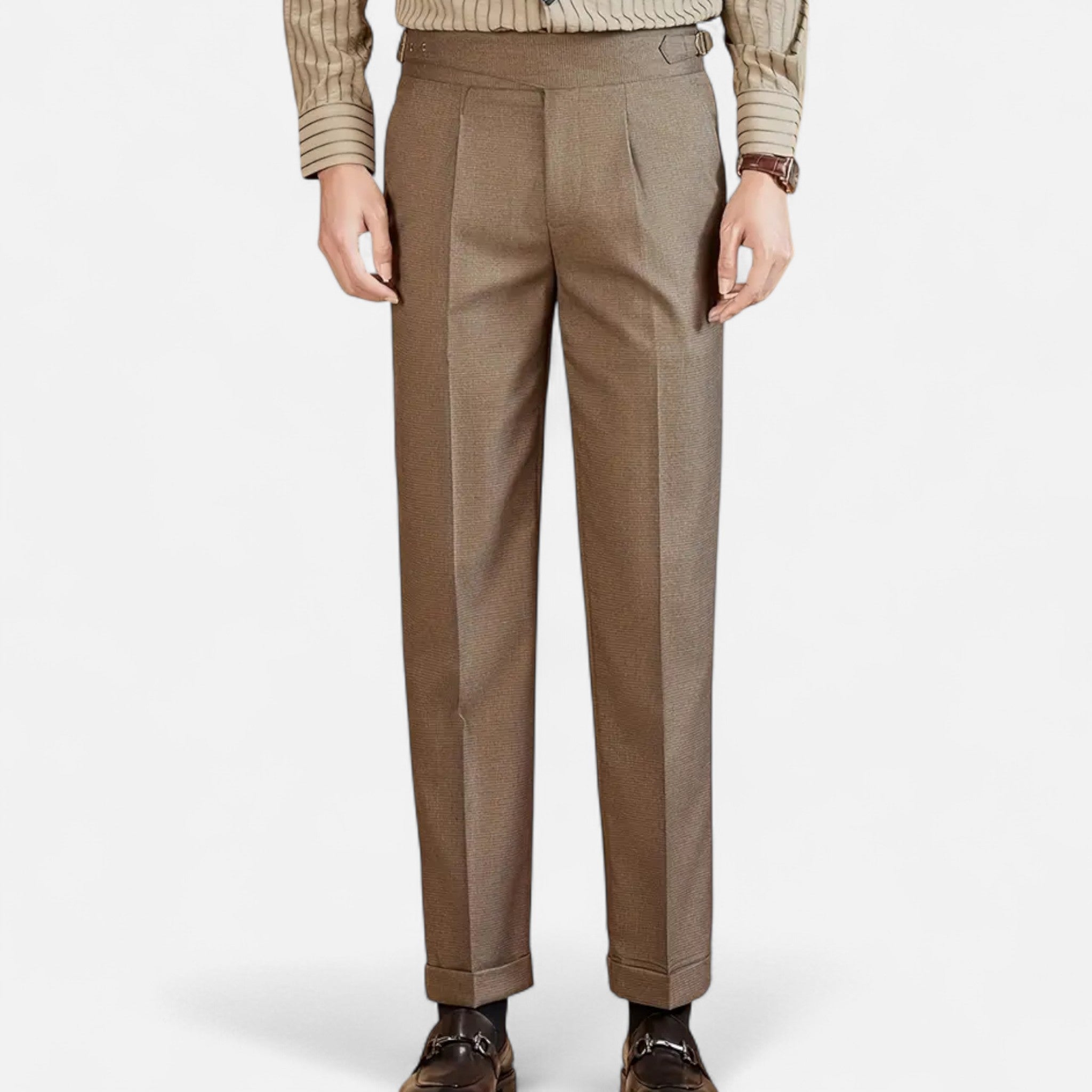 Vellouran | Men’s Cuffed Tailored Trousers