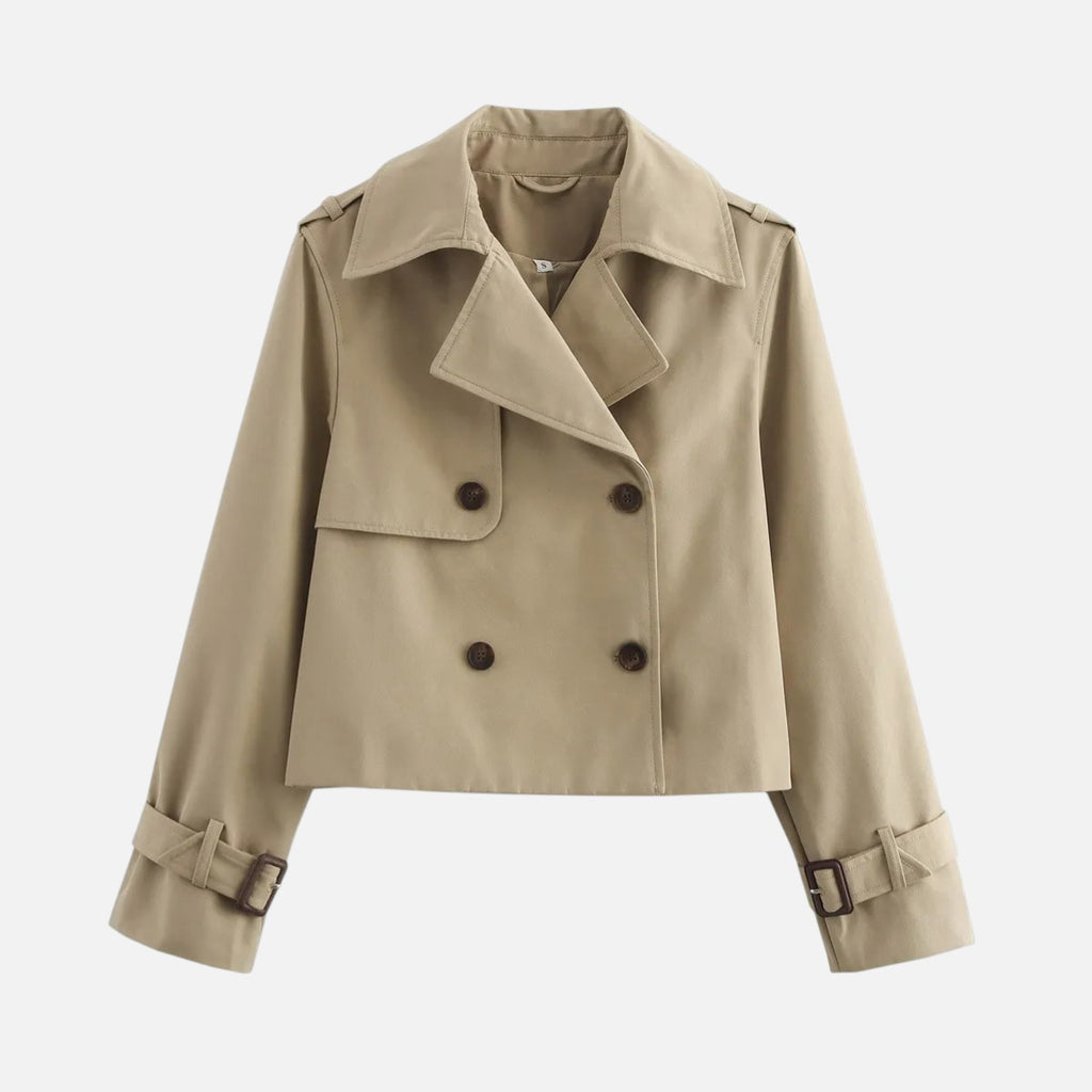 Vellouran | Women's Cropped Spring Trenchcoat