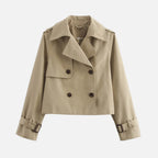 Vellouran | Women's Cropped Spring Trenchcoat