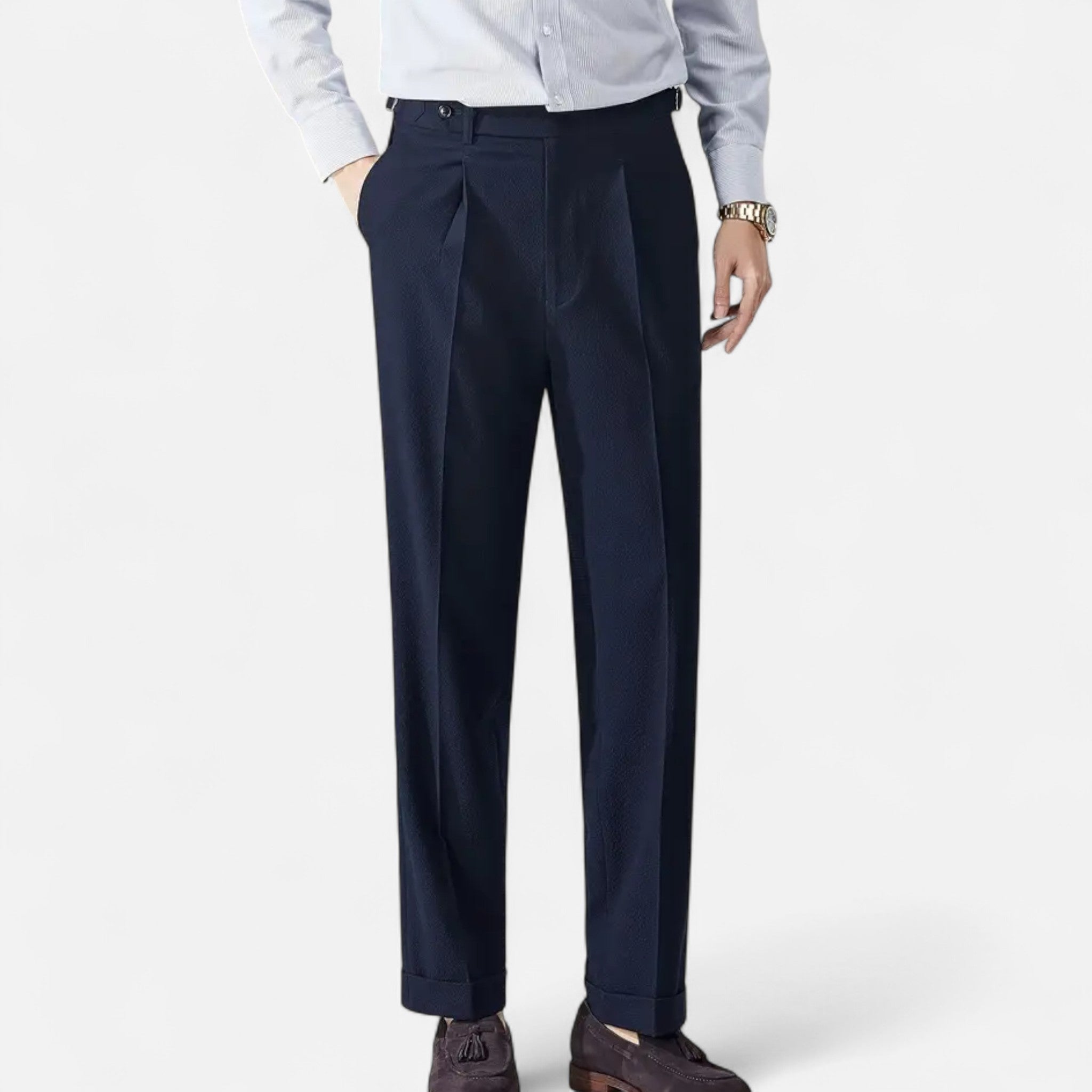 Vellouran | Men’s Breathable Pleated Pantalon