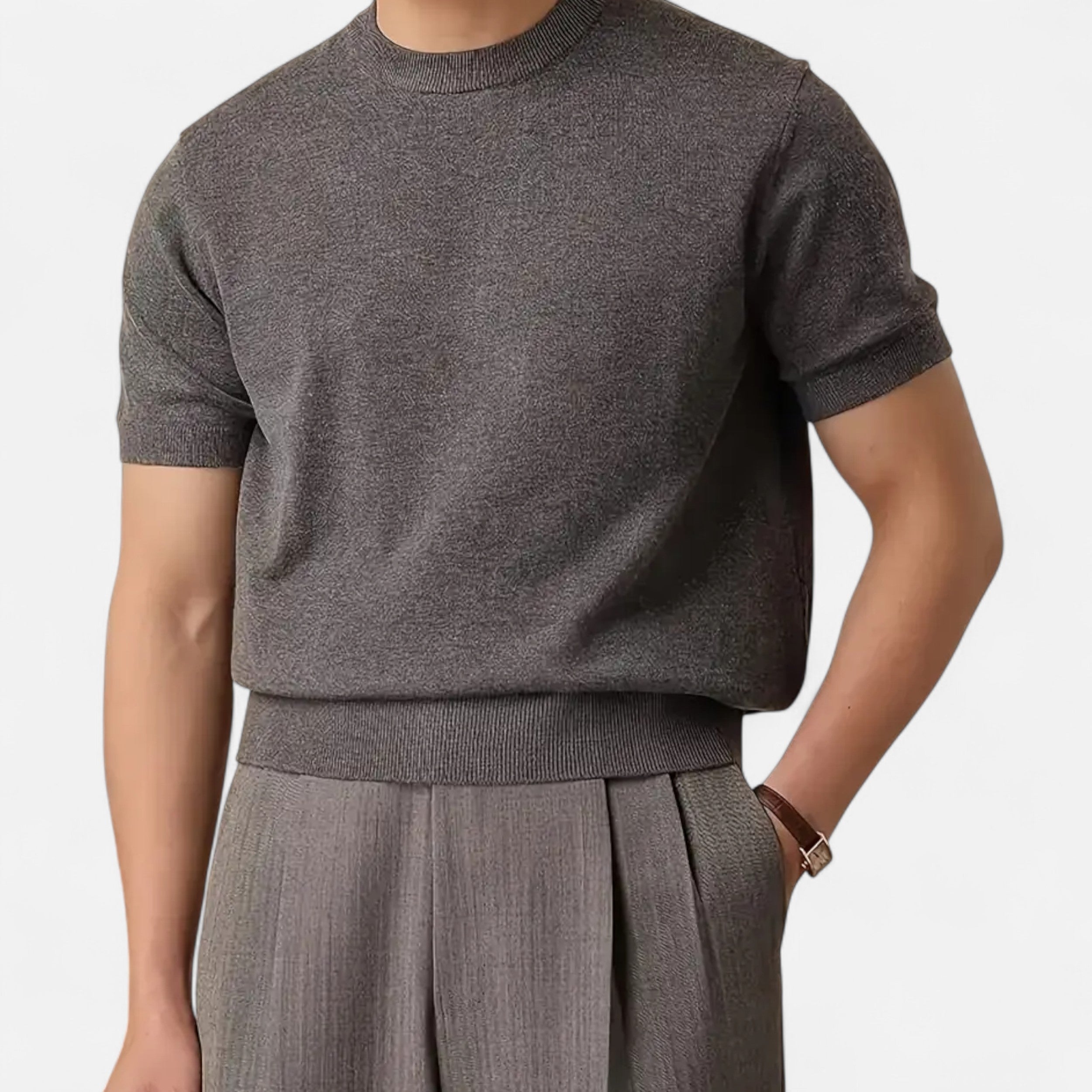 Vellouran | Men’s Casual Knitted T-Shirt