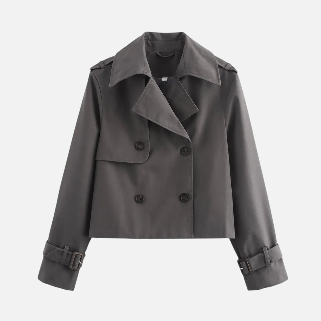 Vellouran | Women's Cropped Spring Trenchcoat