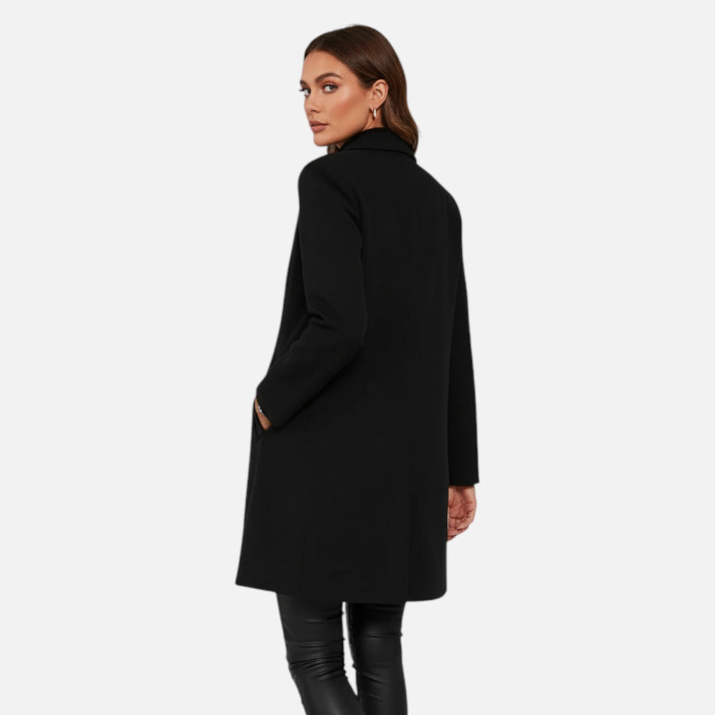 Vellouran | Women’s Black Double-Breasted Trenchcoat