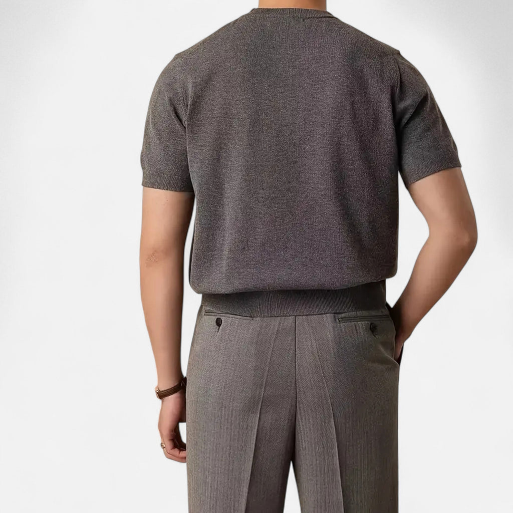 Vellouran | Men’s Casual Knitted T-Shirt