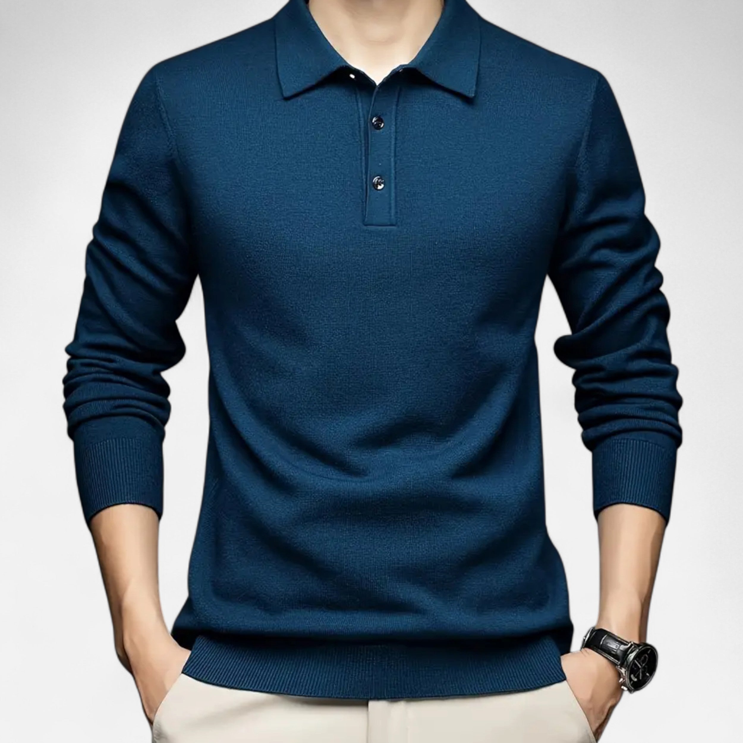 Vellouran | Men’s Knit Longsleeve Polo