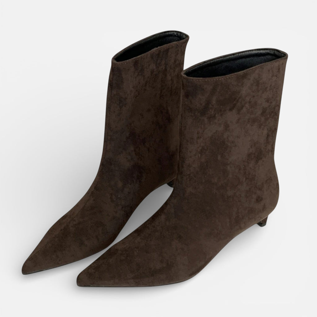 Lanemont's Boutique | Women's Suede Boots with Low Heels