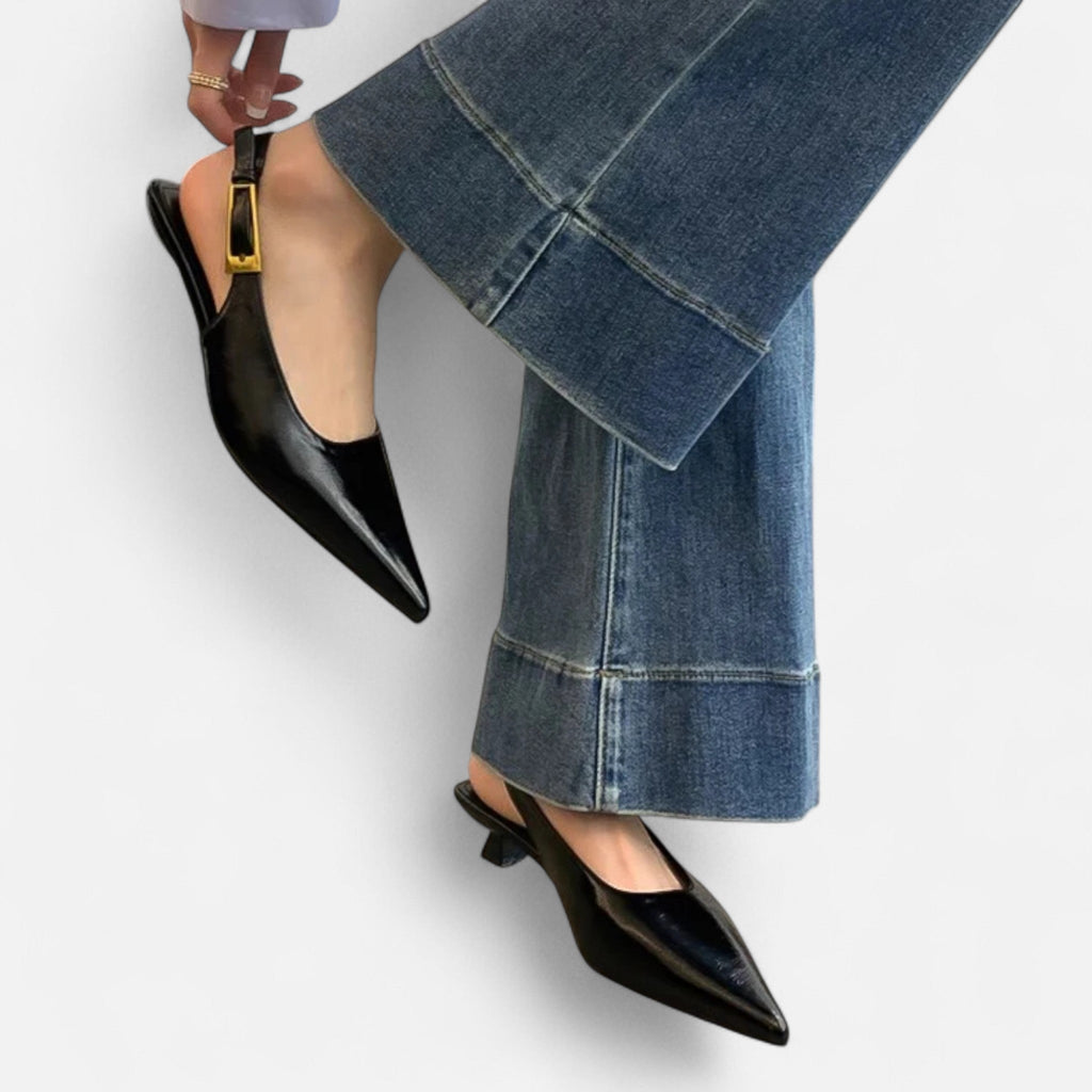 Vellouran | Women’s Pointed Toe Slingback Heels