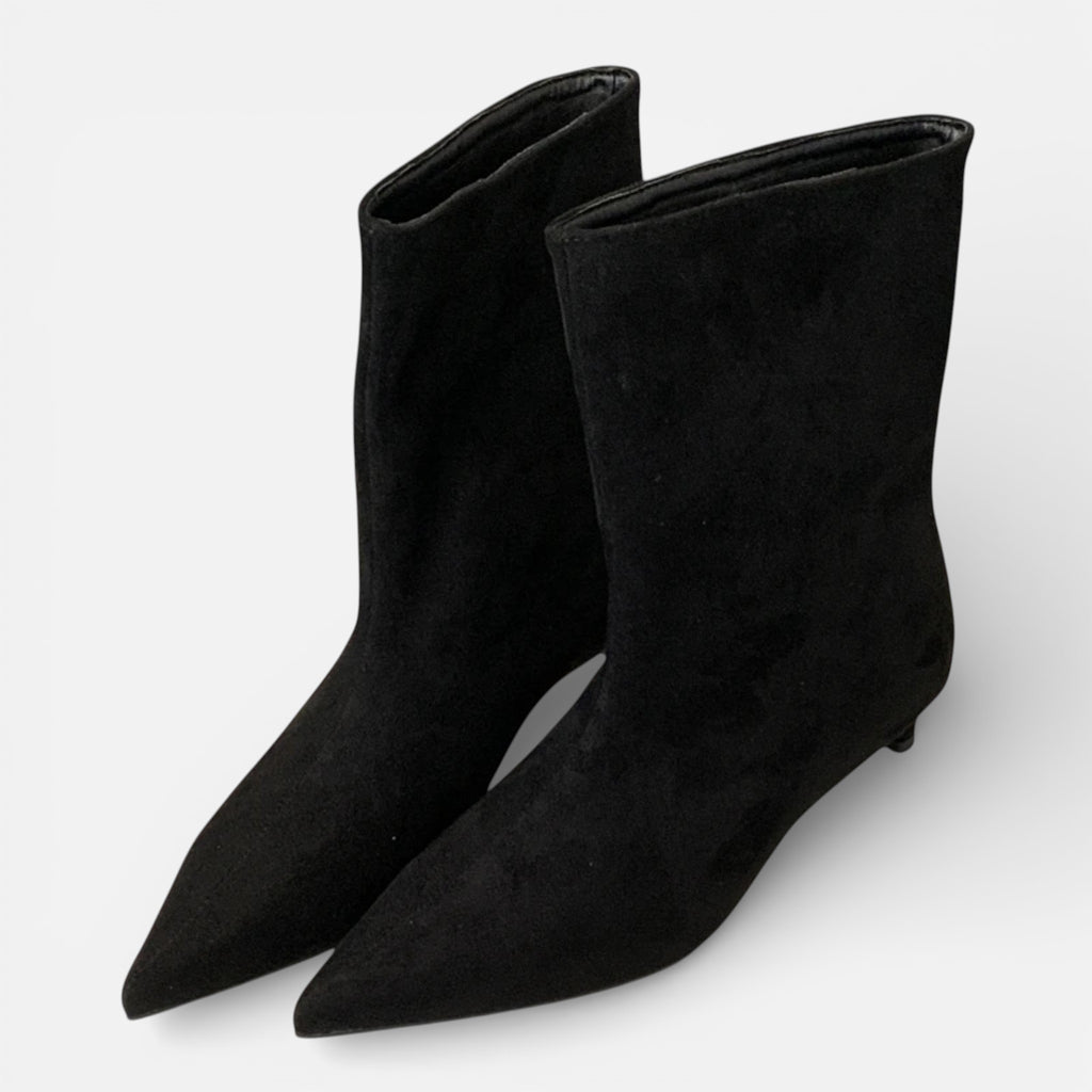Lanemont's Boutique | Women's Suede Boots with Low Heels