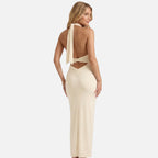 Vellouran | Women's Maxi Dress with Deep V Neckline