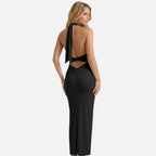 Vellouran | Women's Maxi Dress with Deep V Neckline