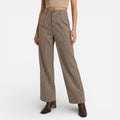 Vellouran | Women's Plaid High Waste Wide Leg Trousers