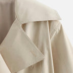 Vellouran | Women's Cropped Belted Spring Trenchcoat