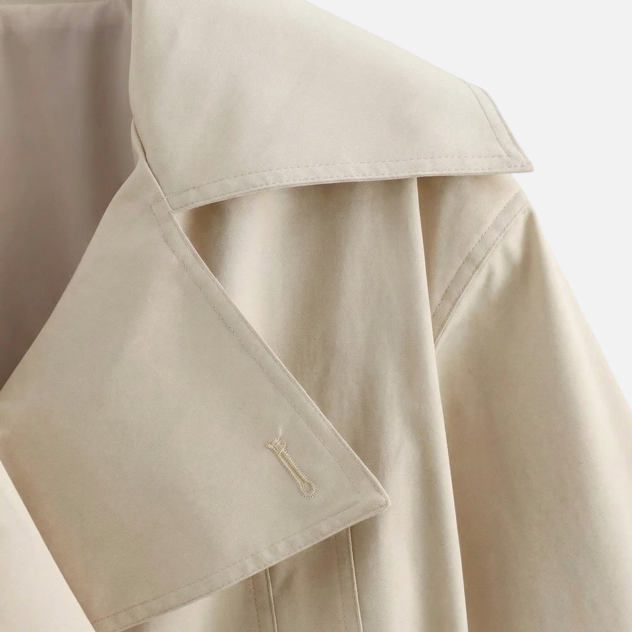 Vellouran | Women's Cropped Belted Spring Trenchcoat