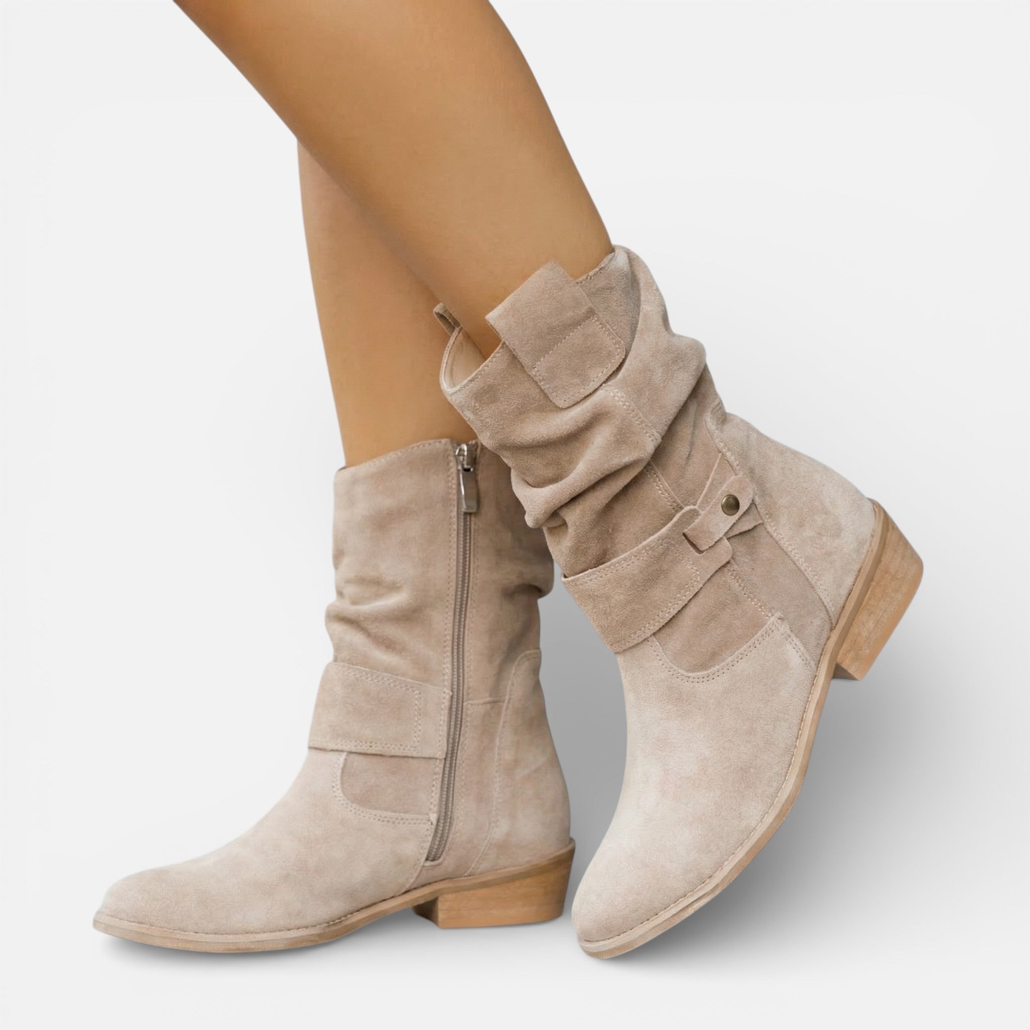 Vellouran | Women's Ankle Boots Slouchy Comfortable Casual Style