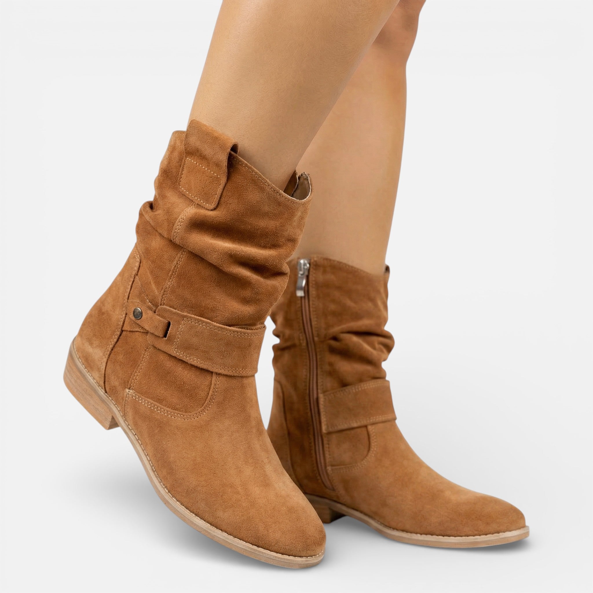 Vellouran | Women's Ankle Boots Slouchy Comfortable Casual Style