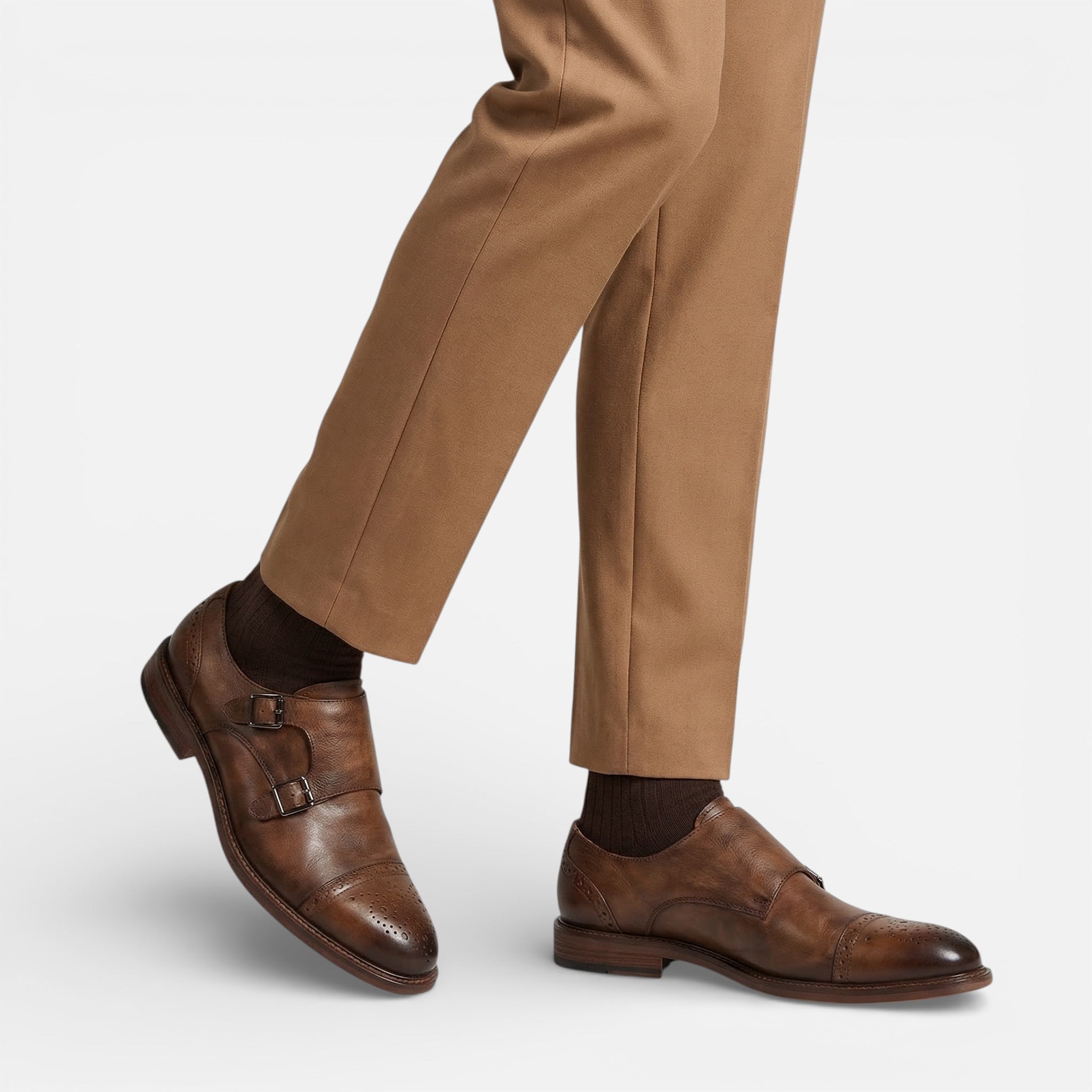 Vellouran | Men's Classic Oxford Shoes with Clasp Detail