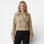 Vellouran | Women's Cropped Spring Trenchcoat