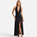 Vellouran | Women's Maxi Dress with Deep V Neckline