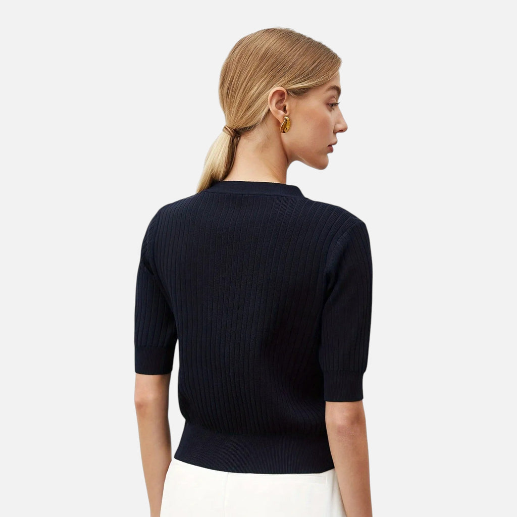 Vellouran | Women’s Short Sleeve V-Neck Cardigan