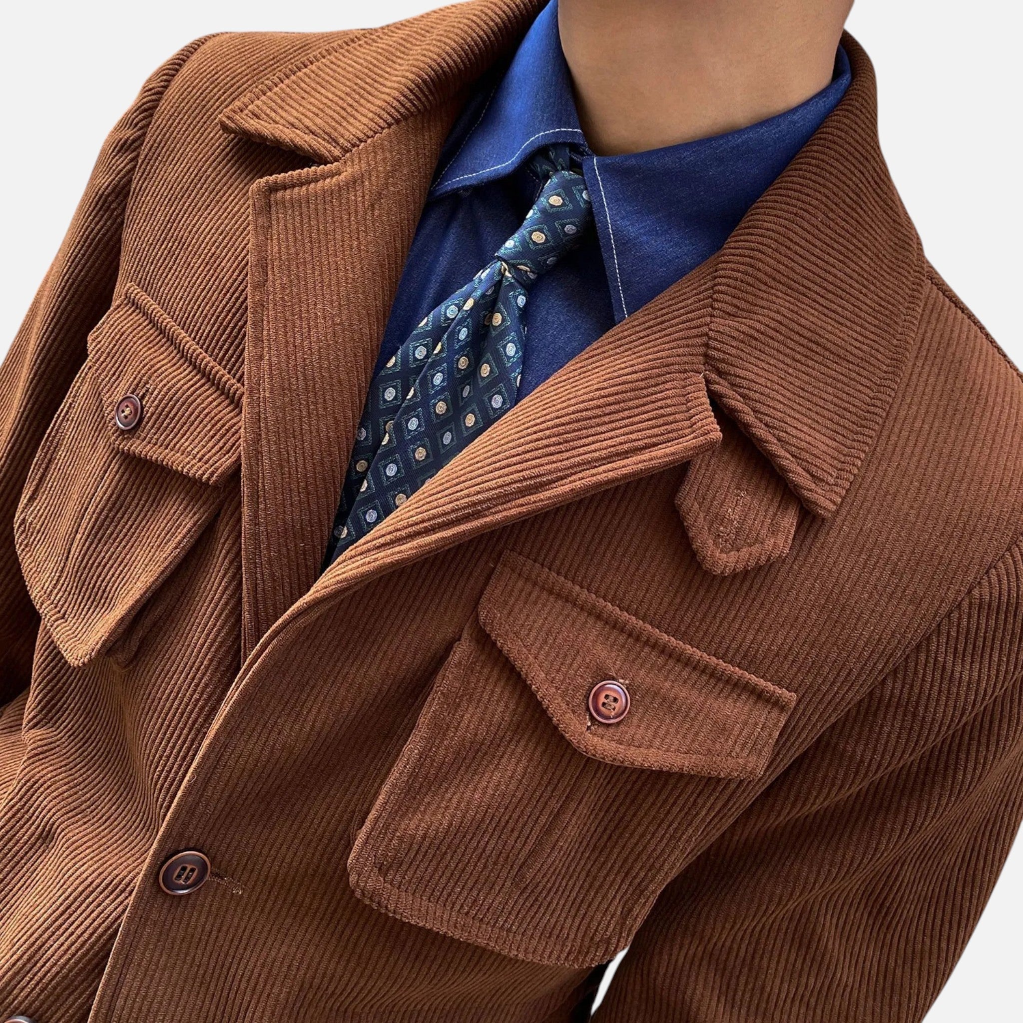Vellouran | Men’s Corduroy Safari Jacket
