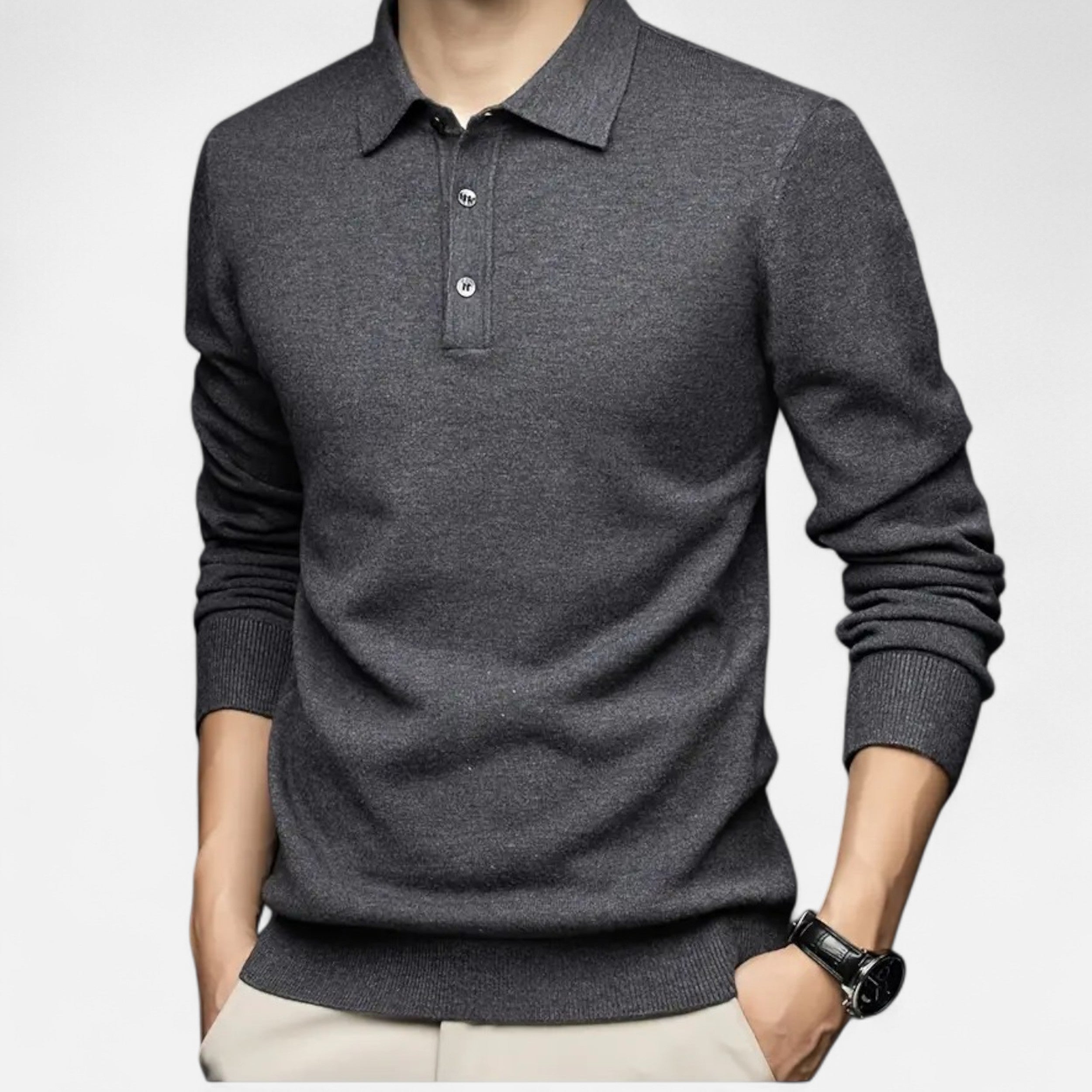 Vellouran | Men’s Knit Longsleeve Polo