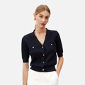 Vellouran | Women’s Short Sleeve V-Neck Cardigan