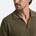 Vellouran | Men's Breathable Knitted Polo Shirt with Pattern