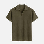 Vellouran | Men's Breathable Knitted Polo Shirt with Pattern
