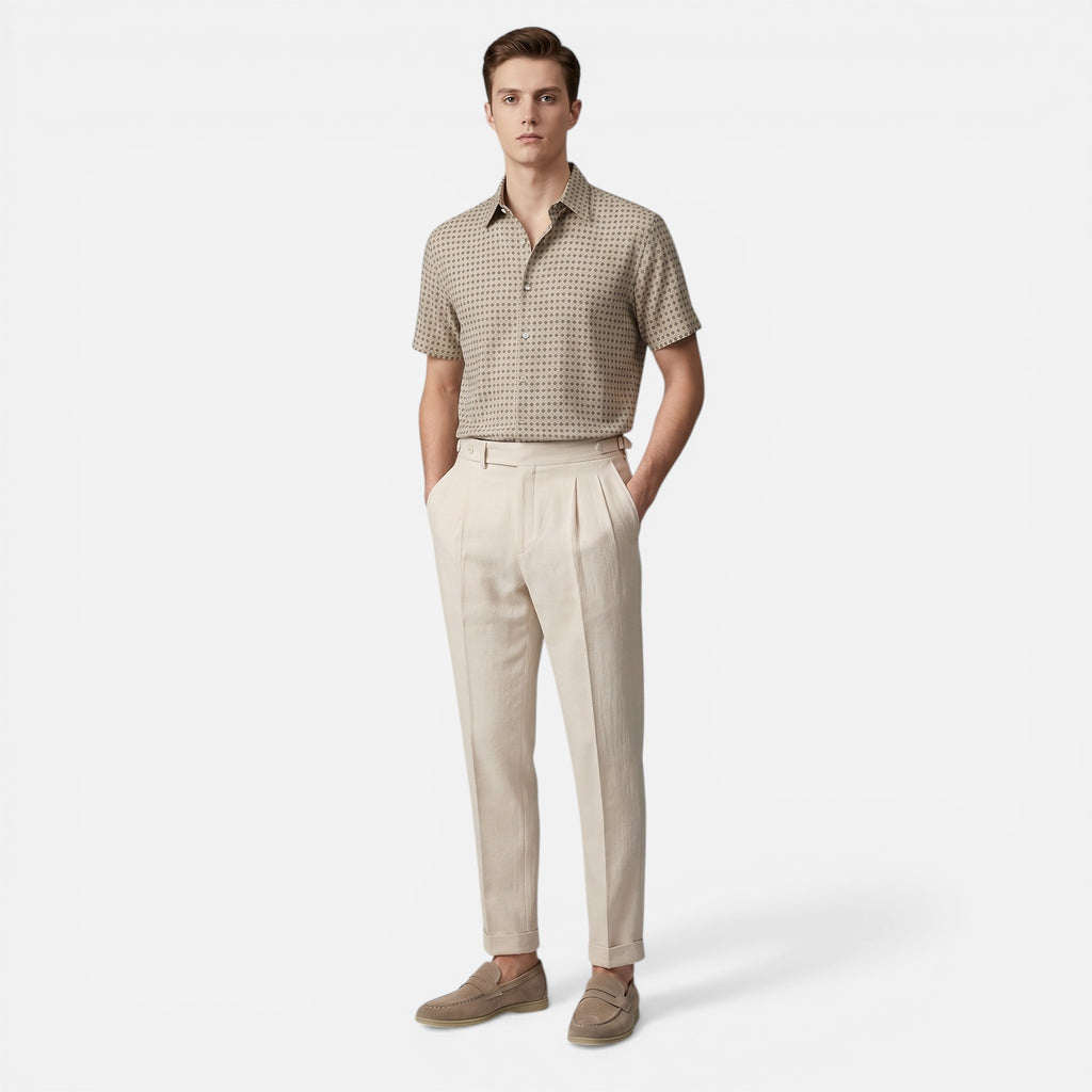 Vellouran | Men’s Breathable Pleated Pantalon
