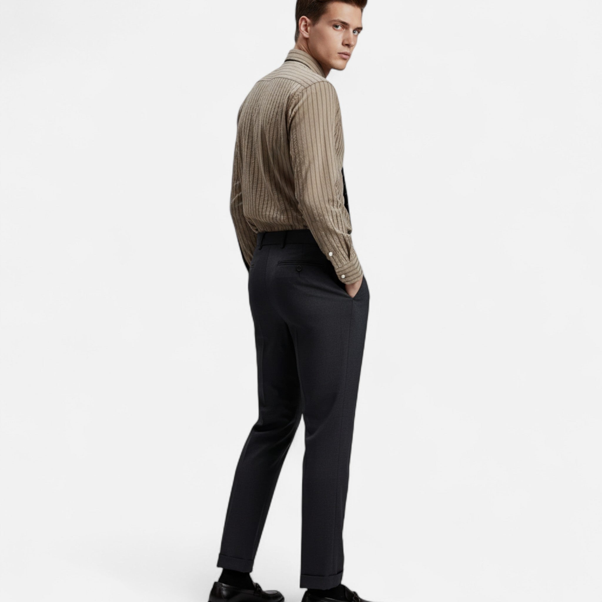 Vellouran | Men’s Cuffed Tailored Trousers