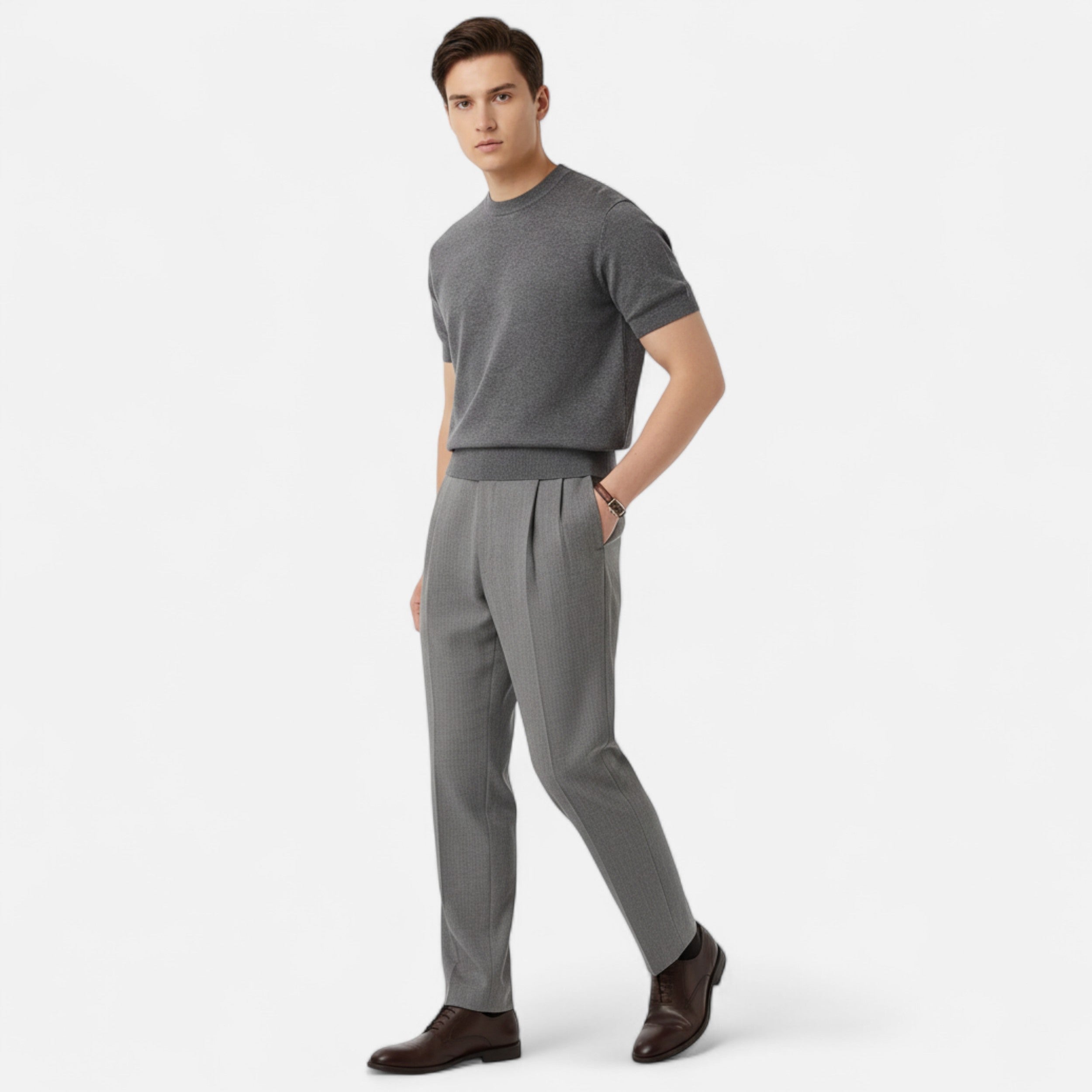 Vellouran | Men’s Casual Knitted T-Shirt