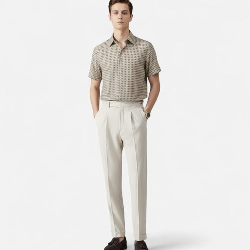 Vellouran | Men’s Breathable Pleated Pantalon