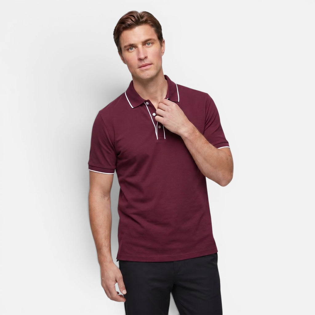 Vellouran | Men's Polo Shirt with Contrasting Trim