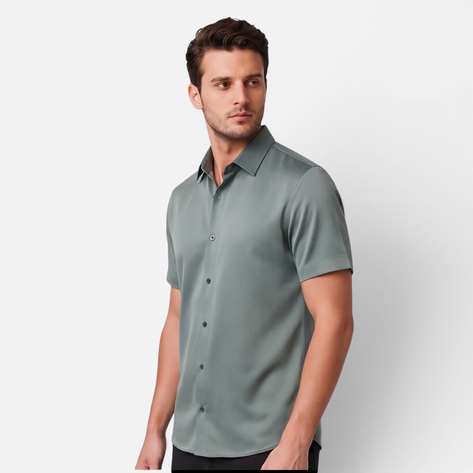 Vellouran | Men's Relaxed Silk Shirt Casual Smart Style