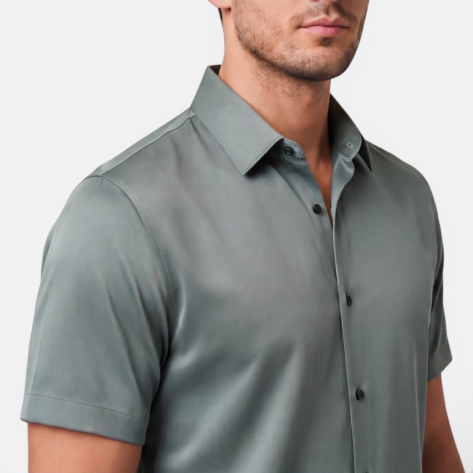 Vellouran | Men's Relaxed Silk Shirt Casual Smart Style