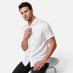Vellouran | Men's Relaxed Silk Shirt Casual Smart Style