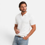 Vellouran | Men's Slim Fit Knit Polo Shirt Lightweight Breathable Wear
