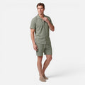 Vellouran | Men's Summer Set - Waffle Knit Textured Shirt and Short Pants