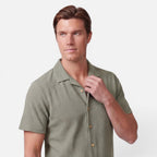 Vellouran | Men's Summer Set - Waffle Knit Textured Shirt and Short Pants