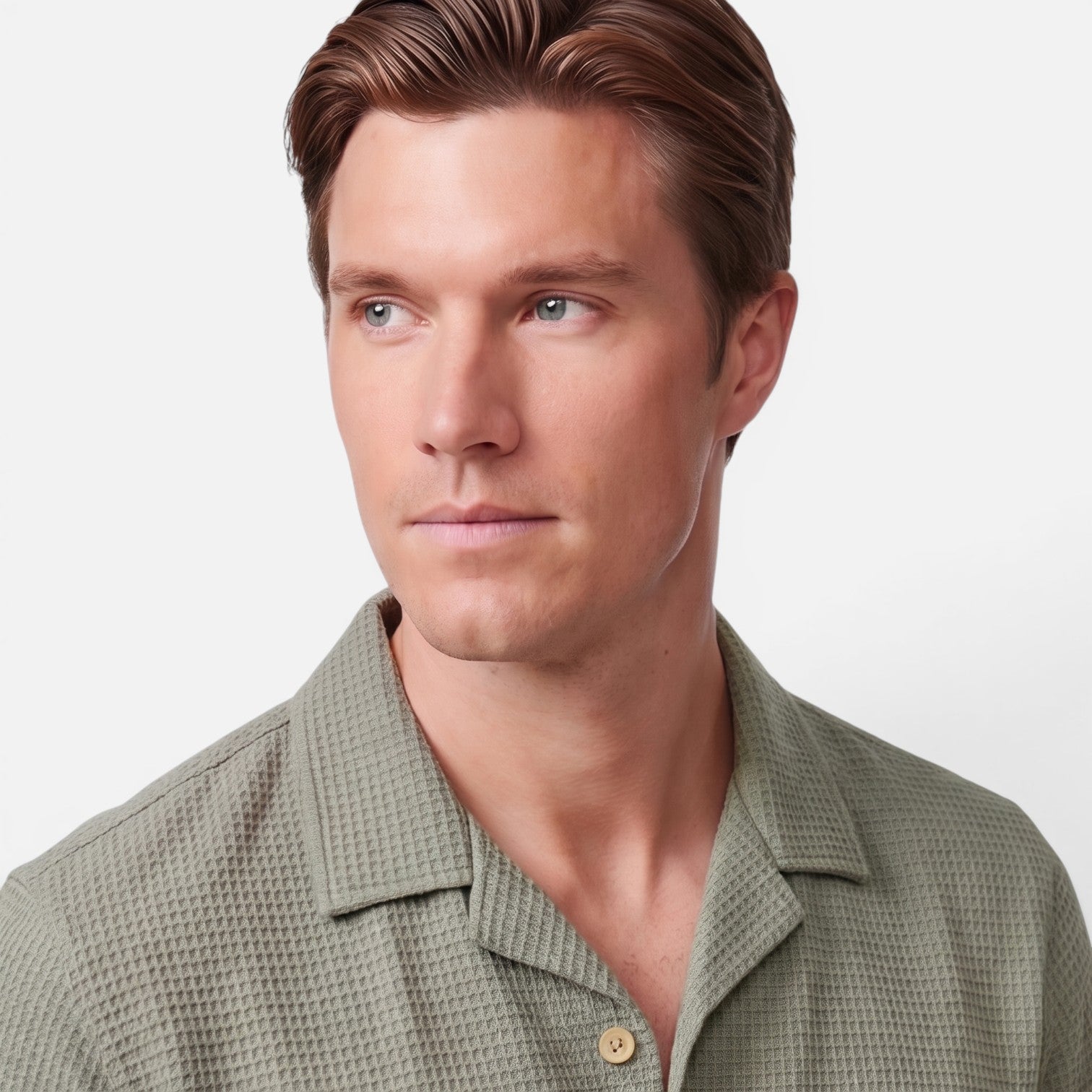 Vellouran | Men's Summer Set - Waffle Knit Textured Shirt and Short Pants
