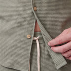 Vellouran | Men's Summer Set - Waffle Knit Textured Shirt and Short Pants