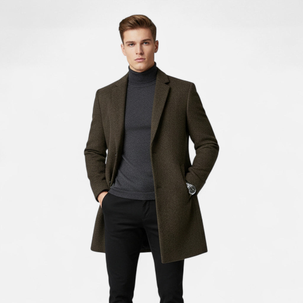 Vellouran | Men’s Mid-Length Wool Overcoat