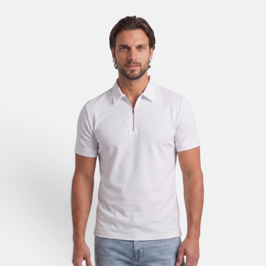 Vellouran | Men's Zip Up Polo Shirt