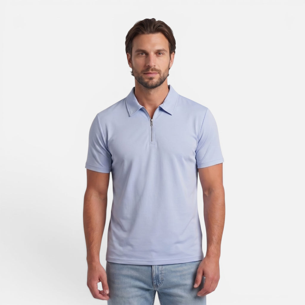 Vellouran | Men's Zip Up Polo Shirt