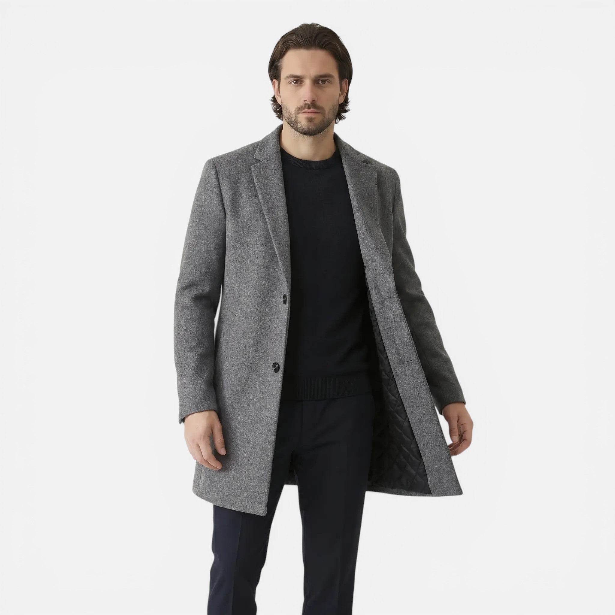 Vellouran | Men’s Mid-Length Wool Overcoat