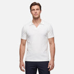 Vellouran | Men’s Ribbed V Neck Polo Shirt for Smart Casual