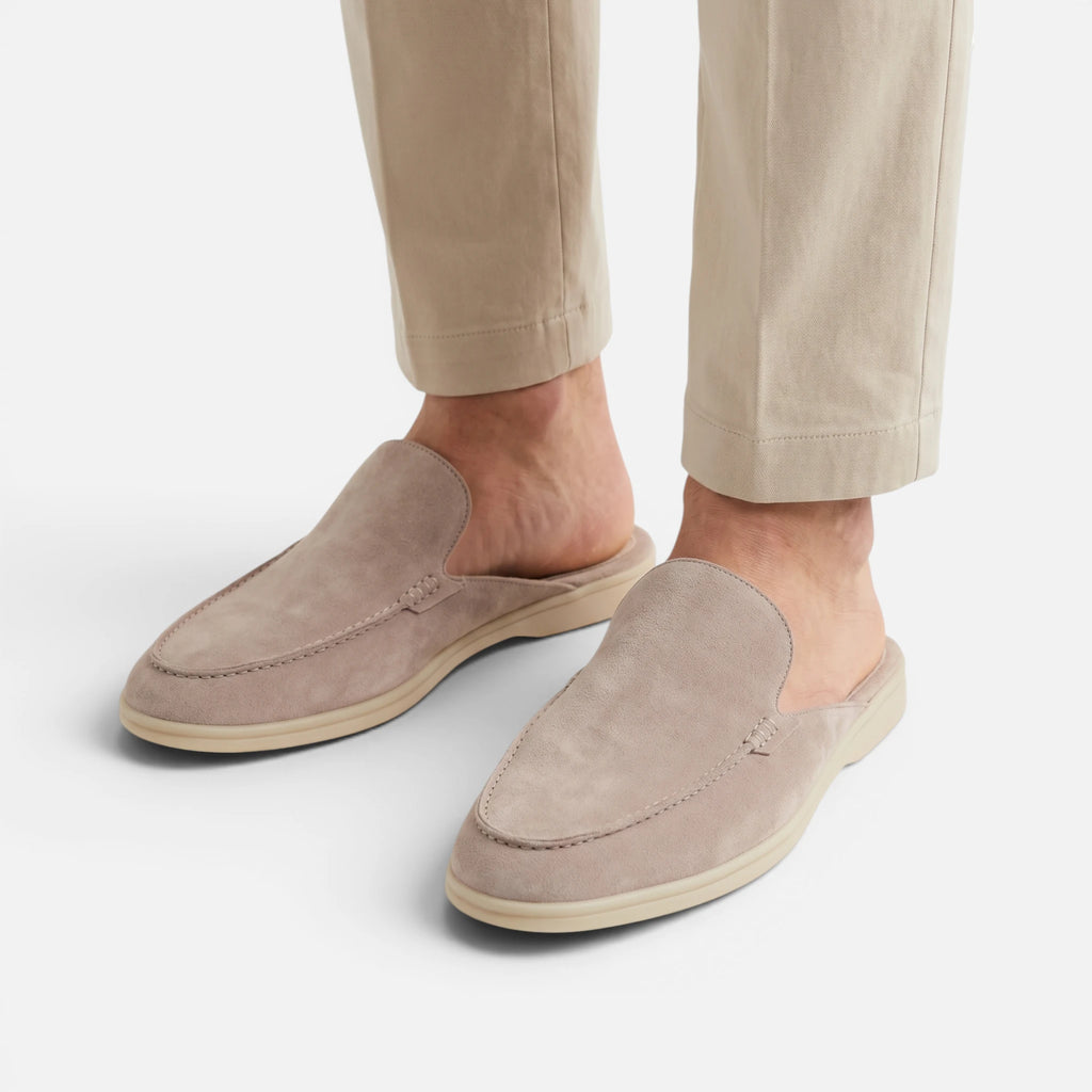 Vellouran | Men’s Suede Yacht Mules for Summer Wear