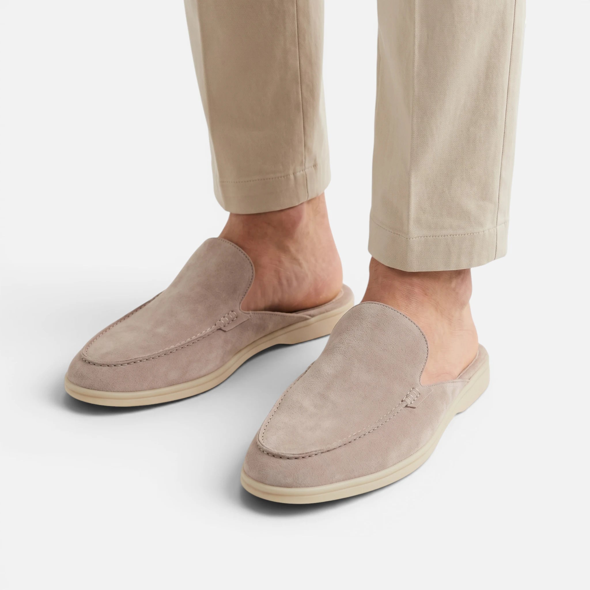 Vellouran | Men’s Suede Yacht Mules for Summer Wear