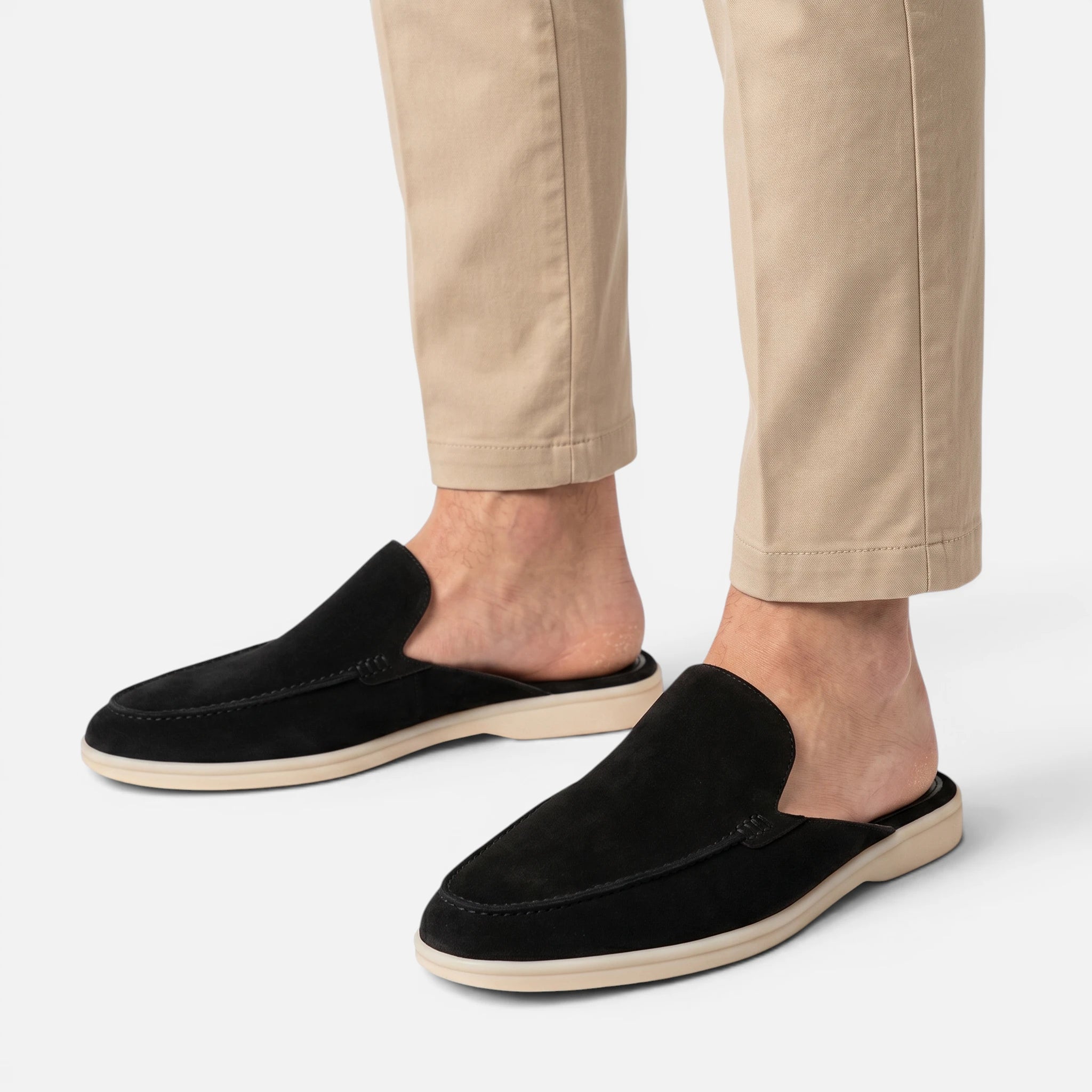 Vellouran | Men’s Suede Yacht Mules for Summer Wear